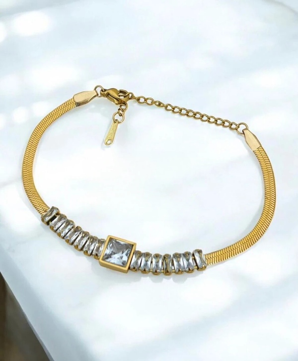 Snake Chain Zircon Bracelet