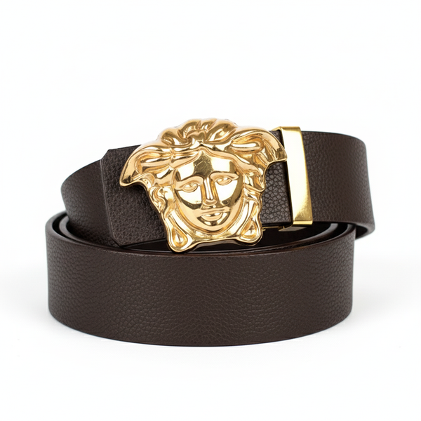 CRS CLASSIC GOLDEN LA M-E-D-U-S-A LEATHER BELT