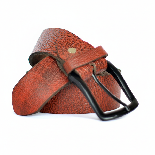 CRS PREMIUM BROWN ABSTRACT LEATHER BELT