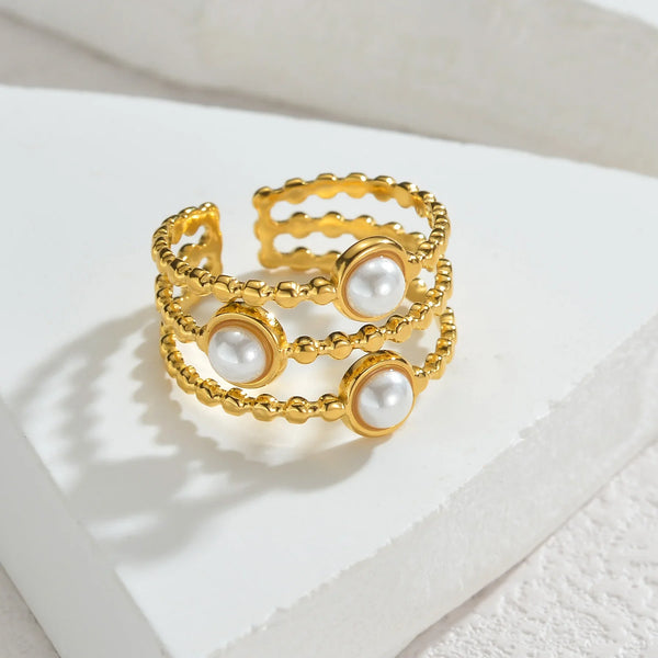 Pearl Adjustable Ring