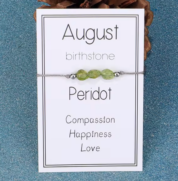 August Birthstone Bracelet