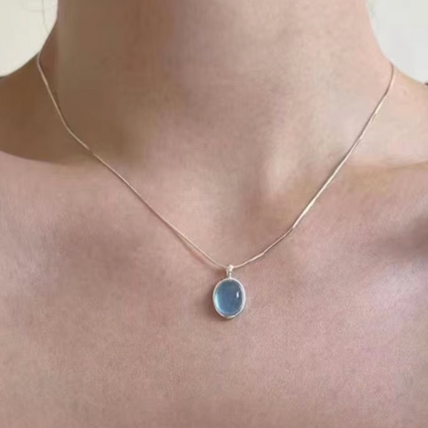 Aquamarine Stone Necklace