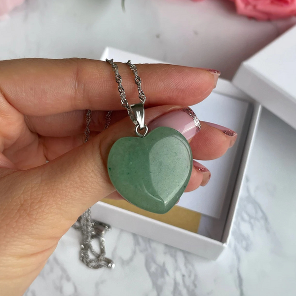 Green Aventurine Heart Necklace