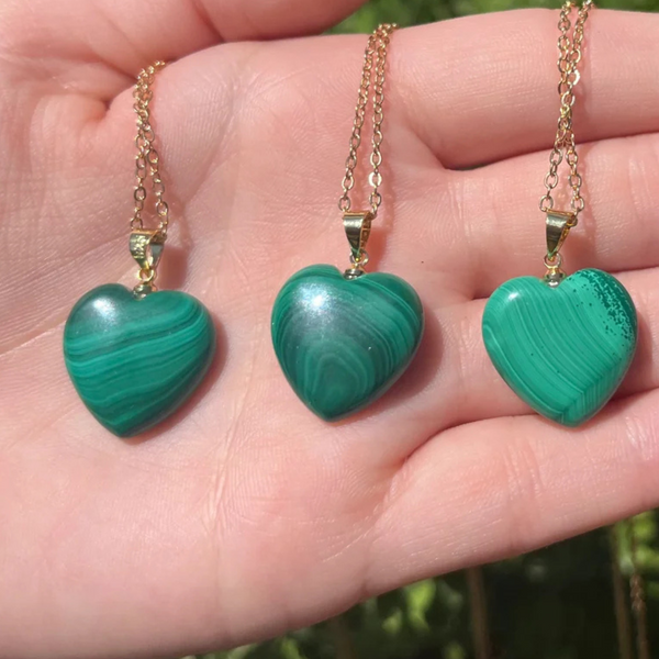 Malachite Heart Necklace