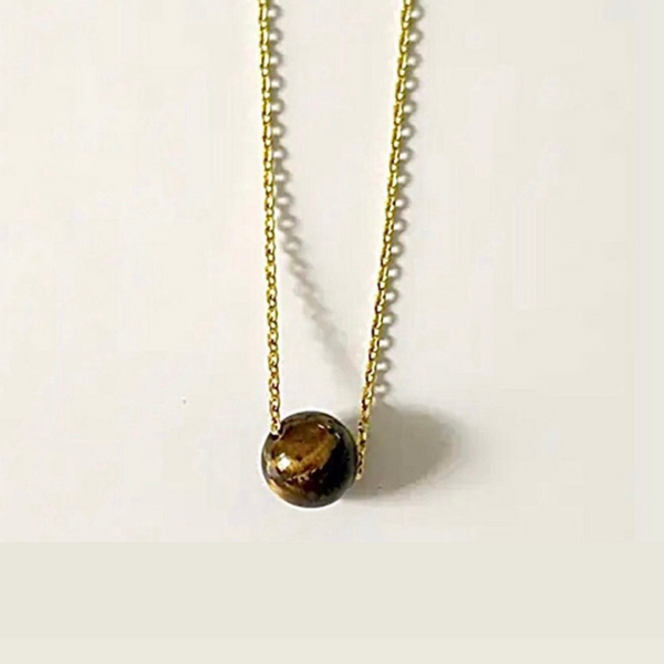 Tiger-Eye Bead Necklace