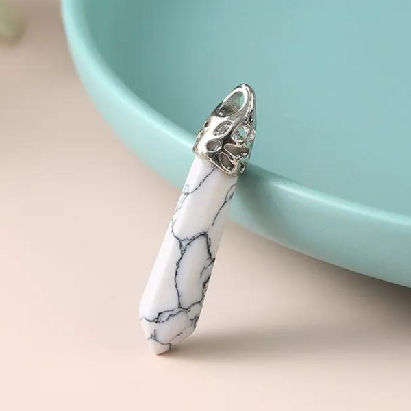 Howlite Pointed Stone Necklace