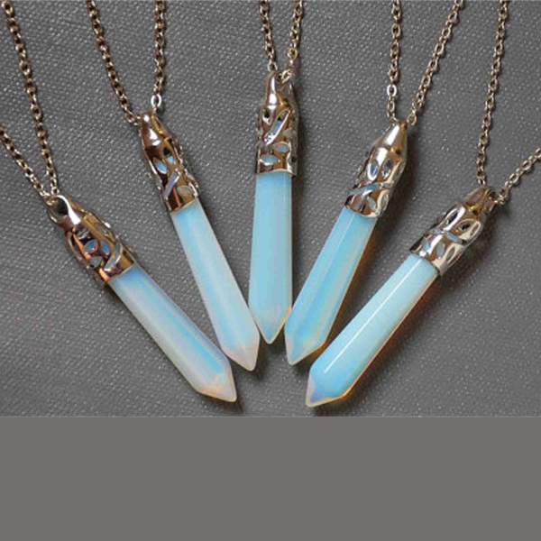 Opal Pointed Stone Necklace