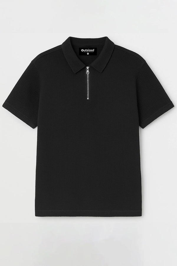MIDNIGHT ZIP-UP POLO